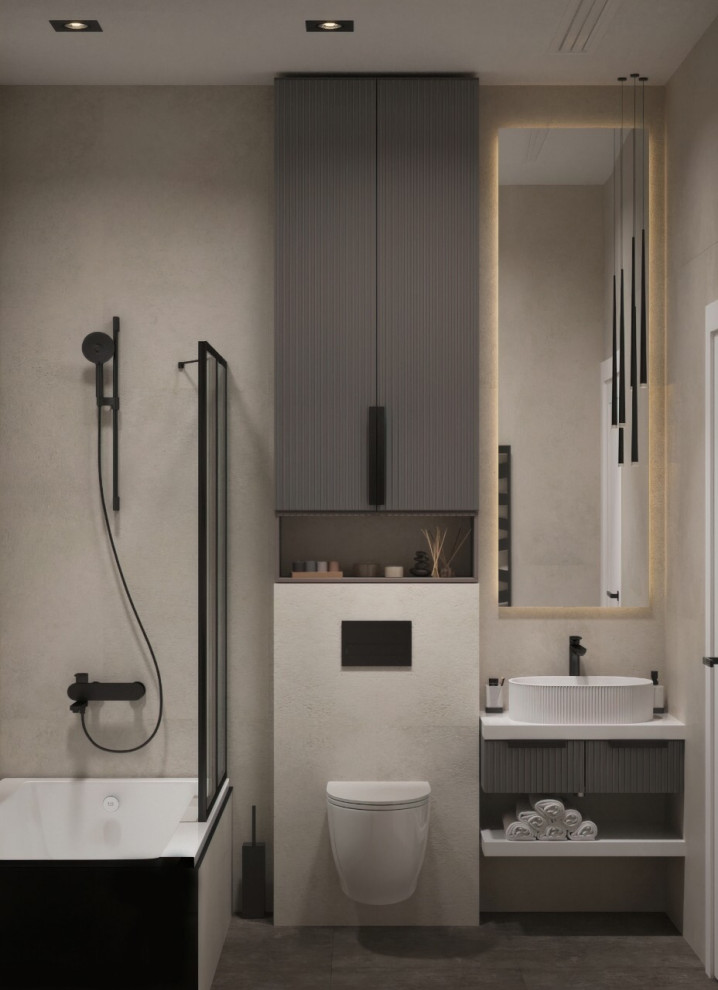 Обложка проекта: Дизайн-проект санузлов в частном доме СНТ Верхний казачий хутор