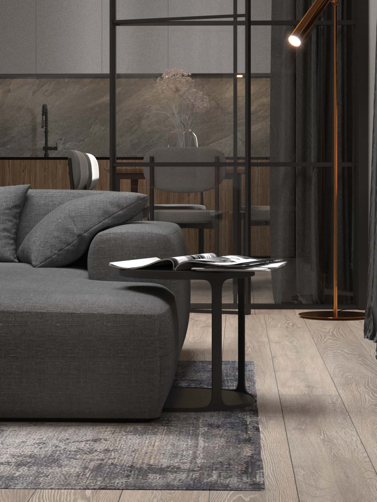 Кухня-гостиная в современном стиле