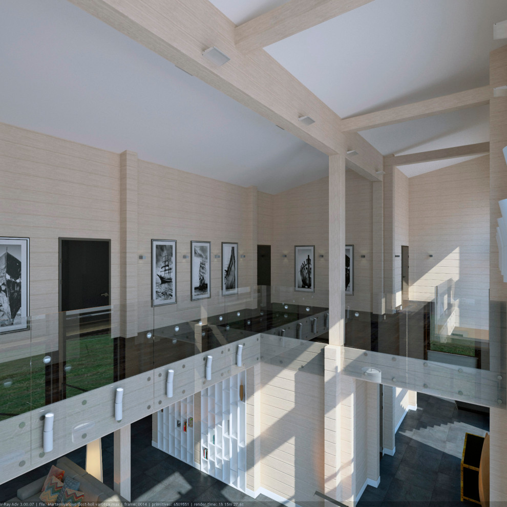 Интерьеры деревянного дома.