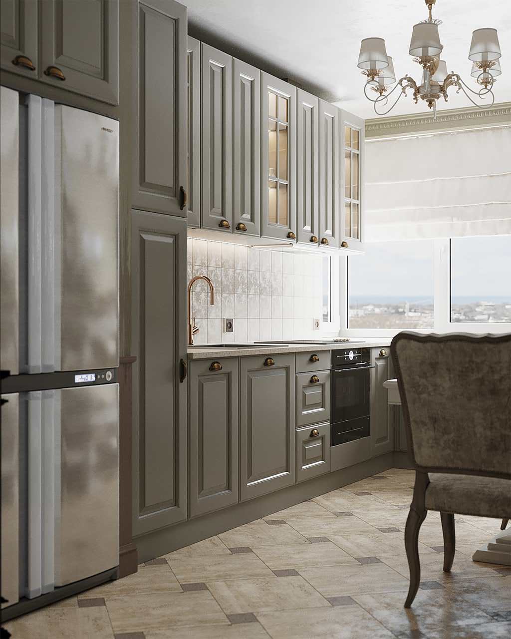 Квартира с намёком на классику на ул. Батальонная