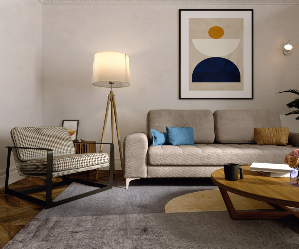 Обложка проекта: Дизайн проект гостинной для пары