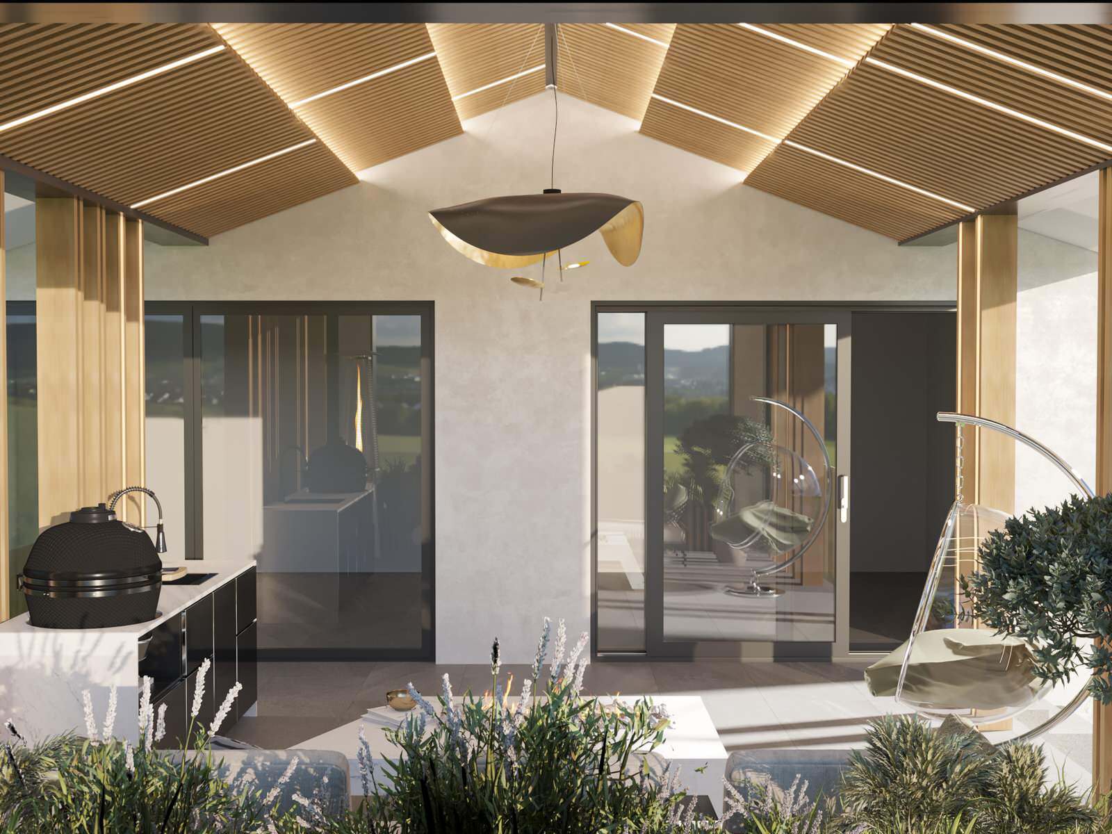 Летняя веранда в загородном доме