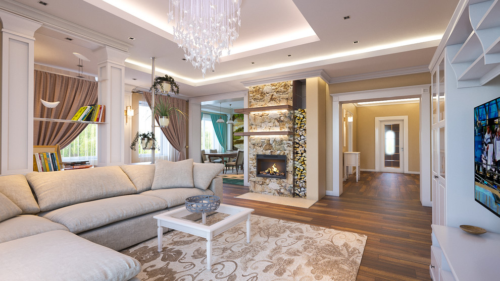 Дом в пос. Волковицы. Ленинградская обл. Гостиная