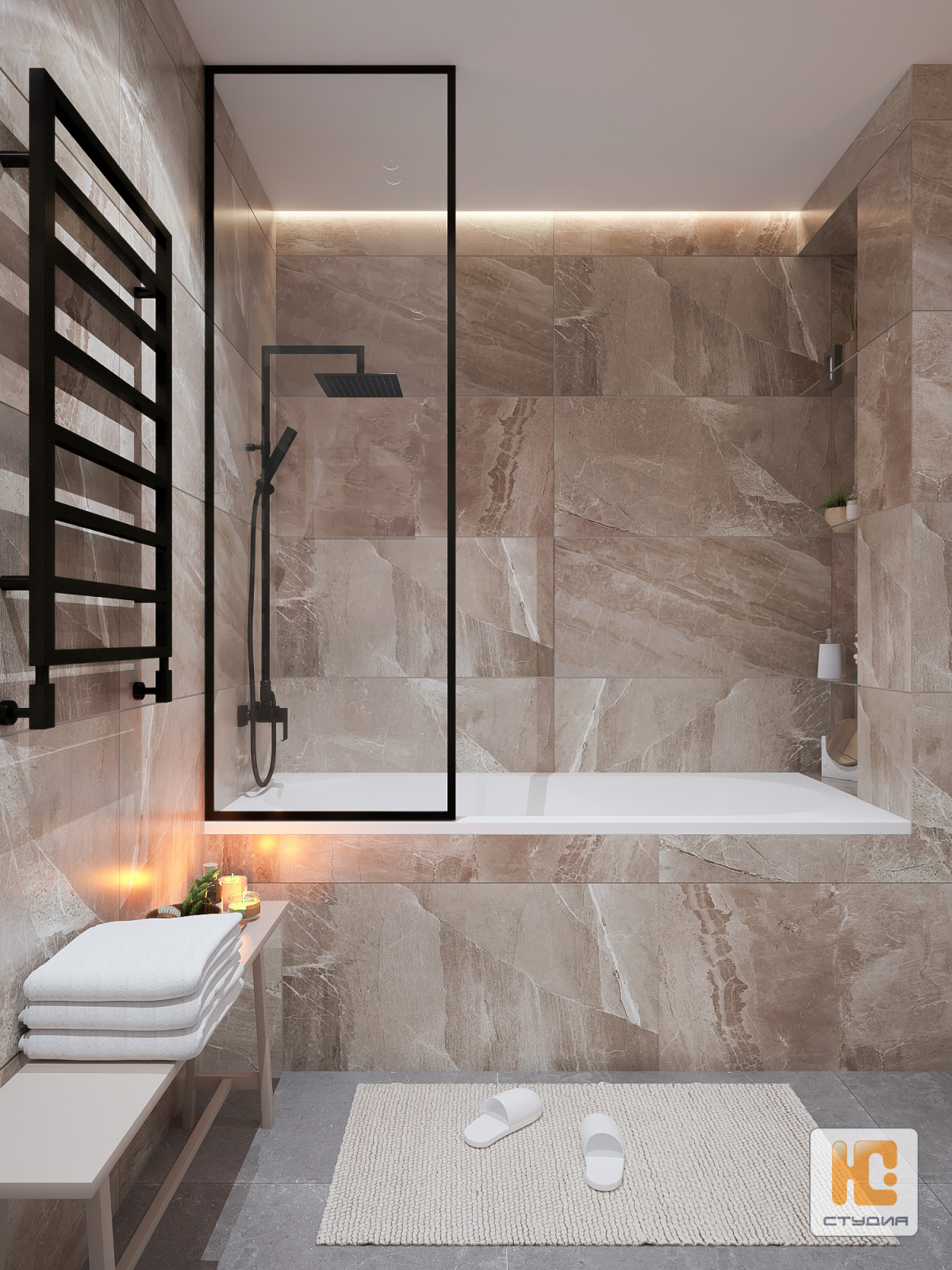 Обложка проекта: Дизайн-проект квартиры 84.00 м/кв