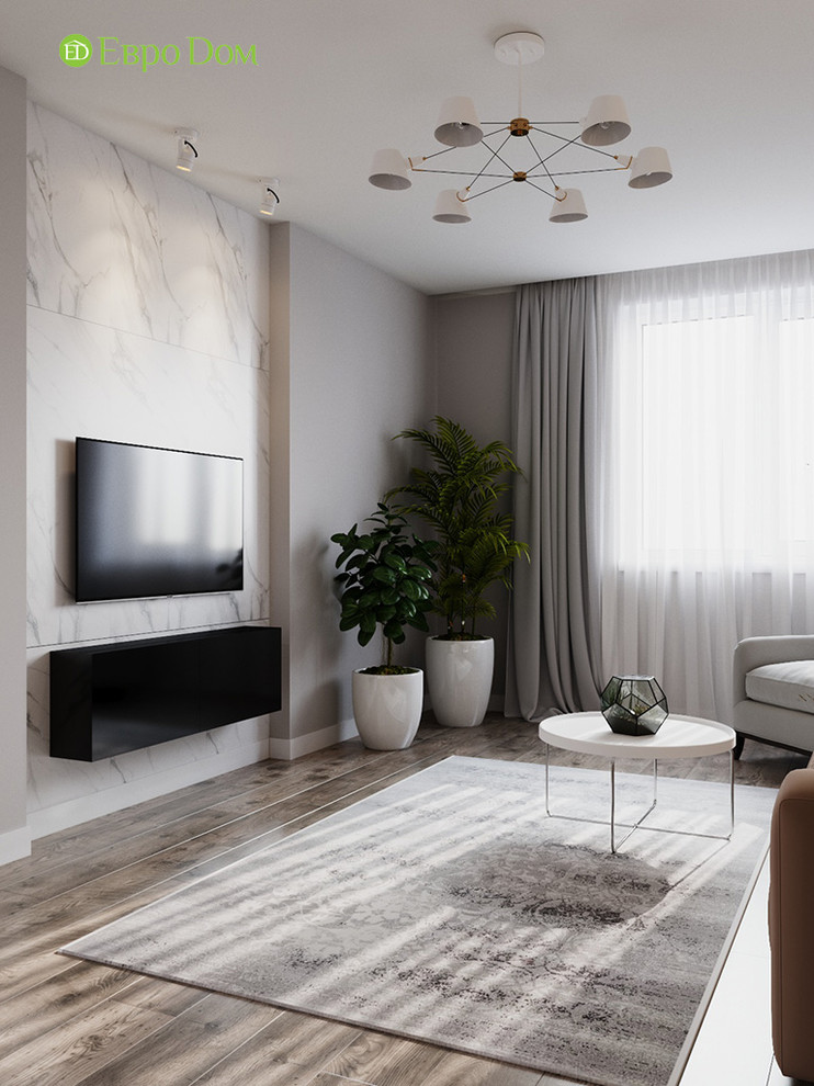 Дизайн интерьера 2-комнатной квартиры 63 кв. м в современном стиле