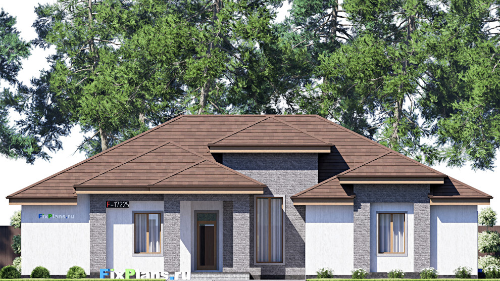 Проект одноэтажного дома 23х20м S286м2 F-17225