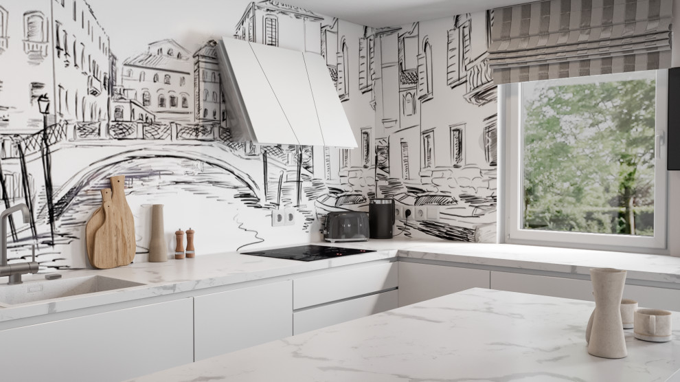 3D-визуализация кухни / обеденной зоны.2