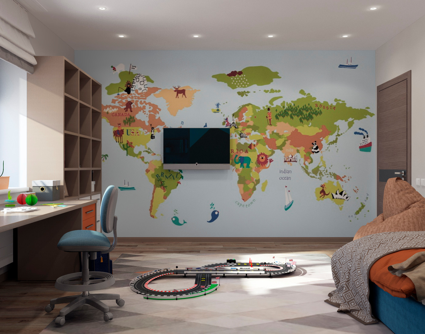 детская в современном стиле