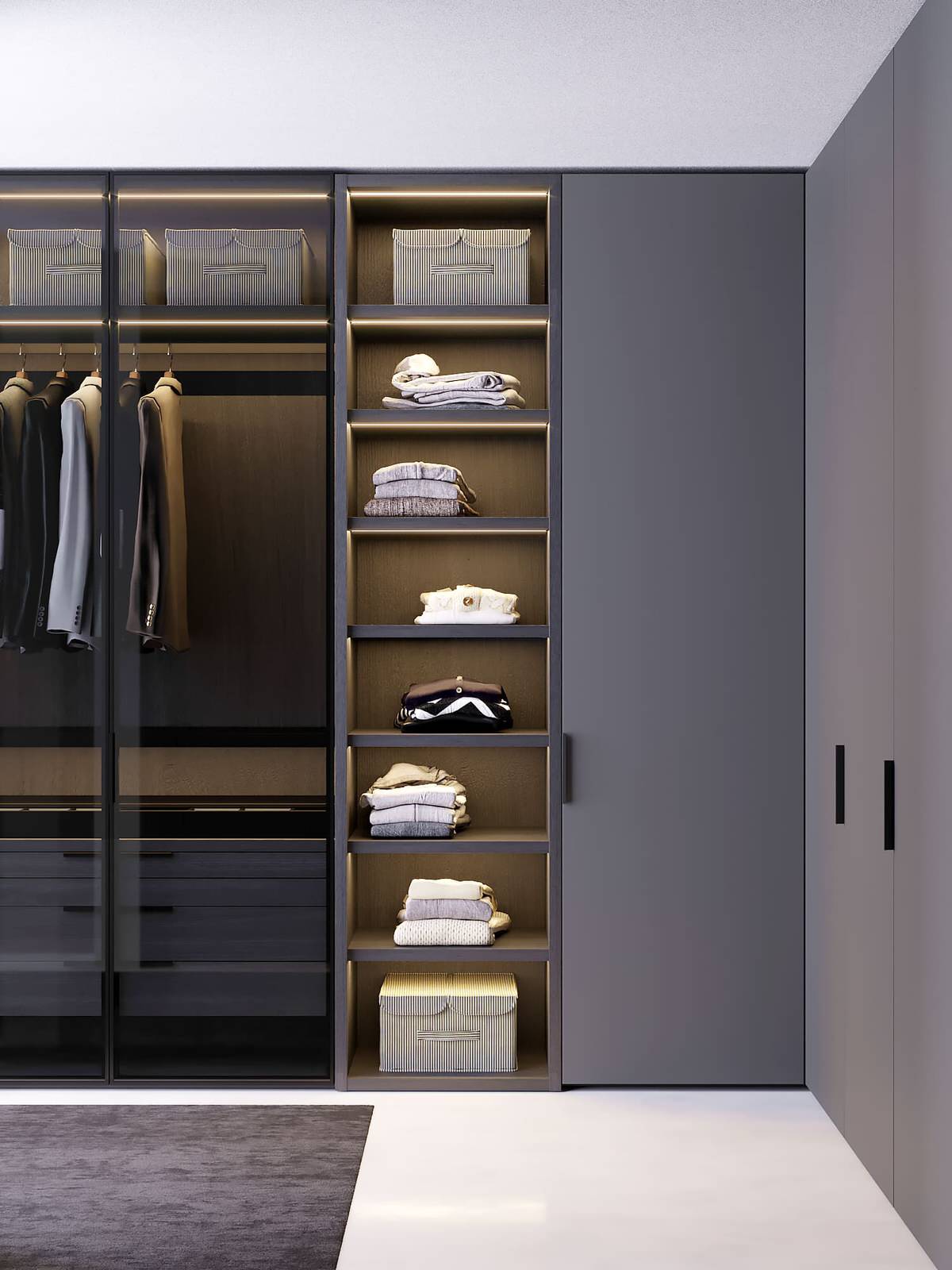 Шкаф с фасадами из эмали MONOFORM