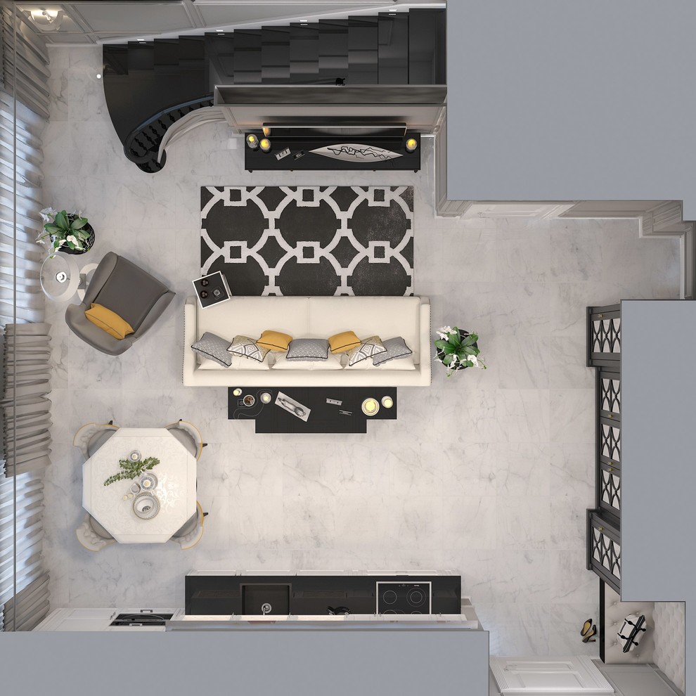 Двухуровневая квартира современная классика г Калининград