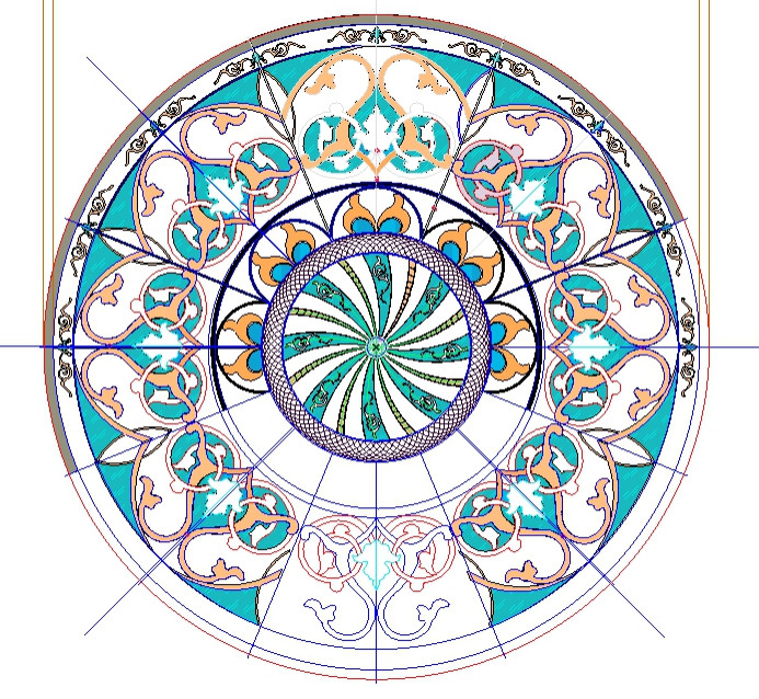 Потолочный витраж с подсветкой