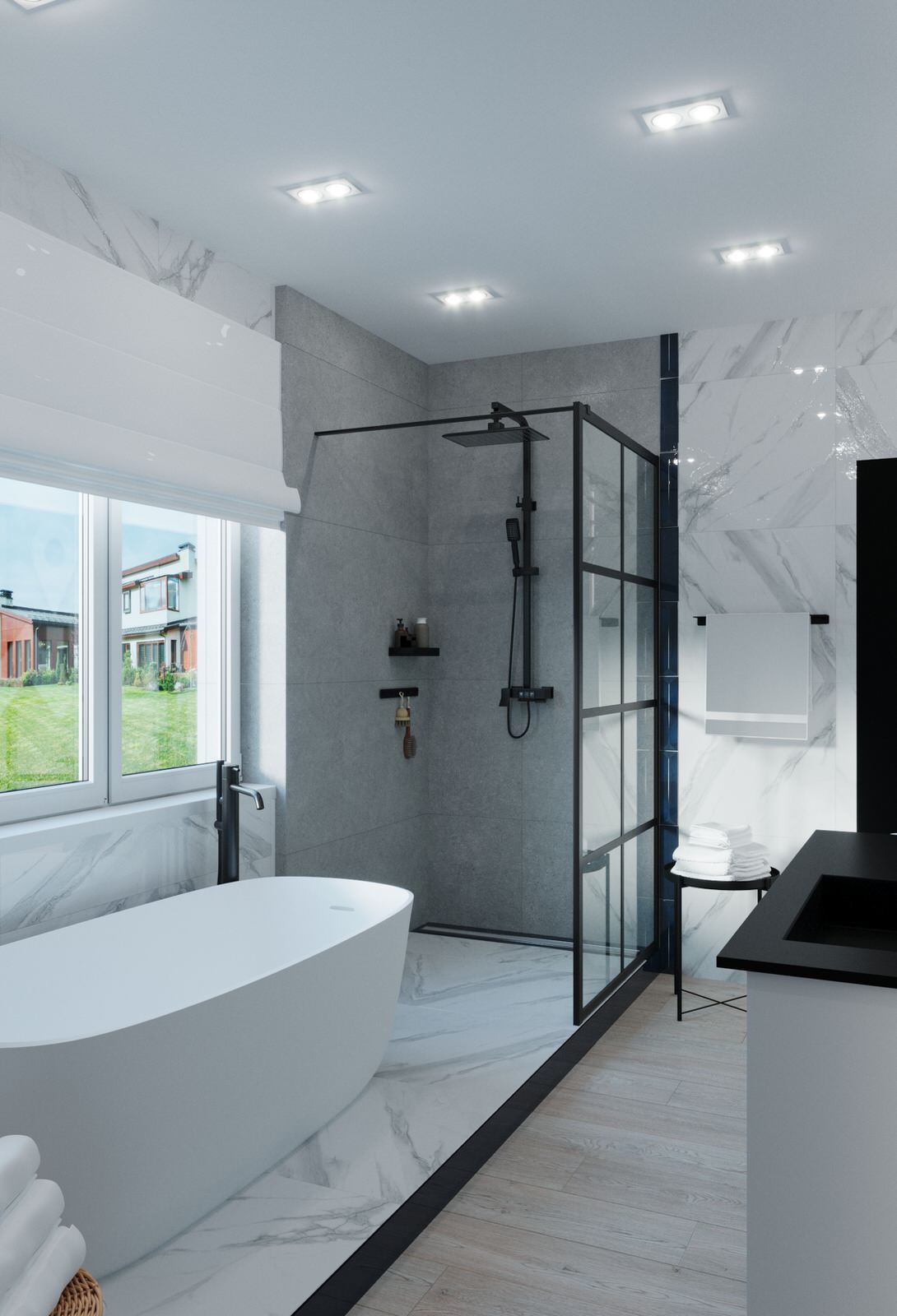 Ванная комната в загородном доме