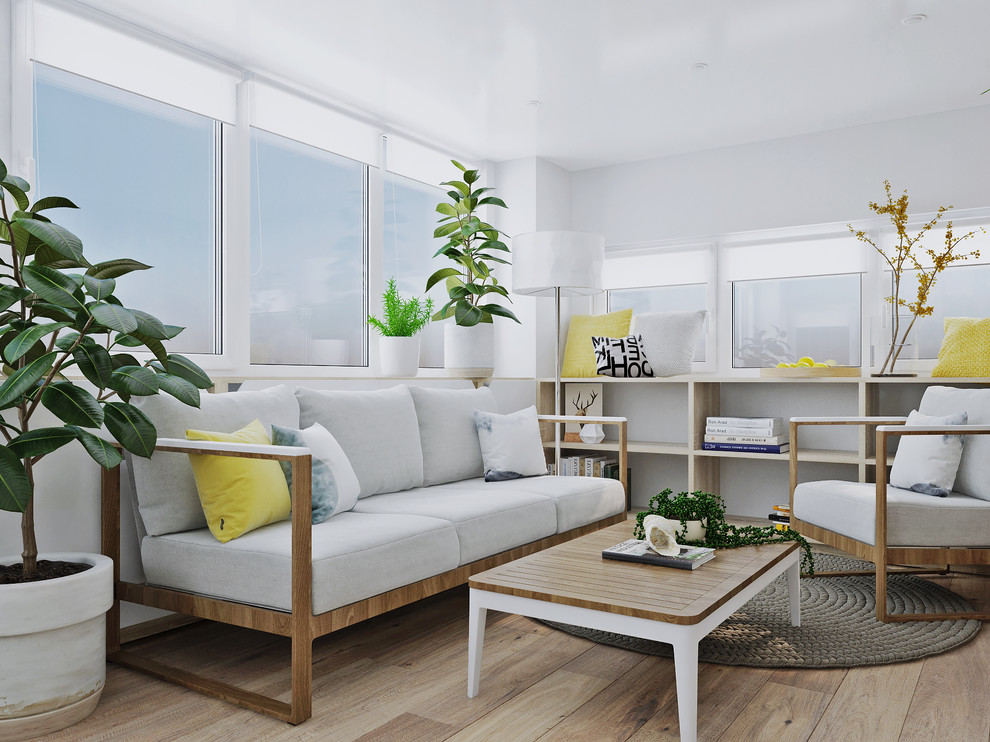 Кухня-гостиная и зона отдыха в загородную квартиру