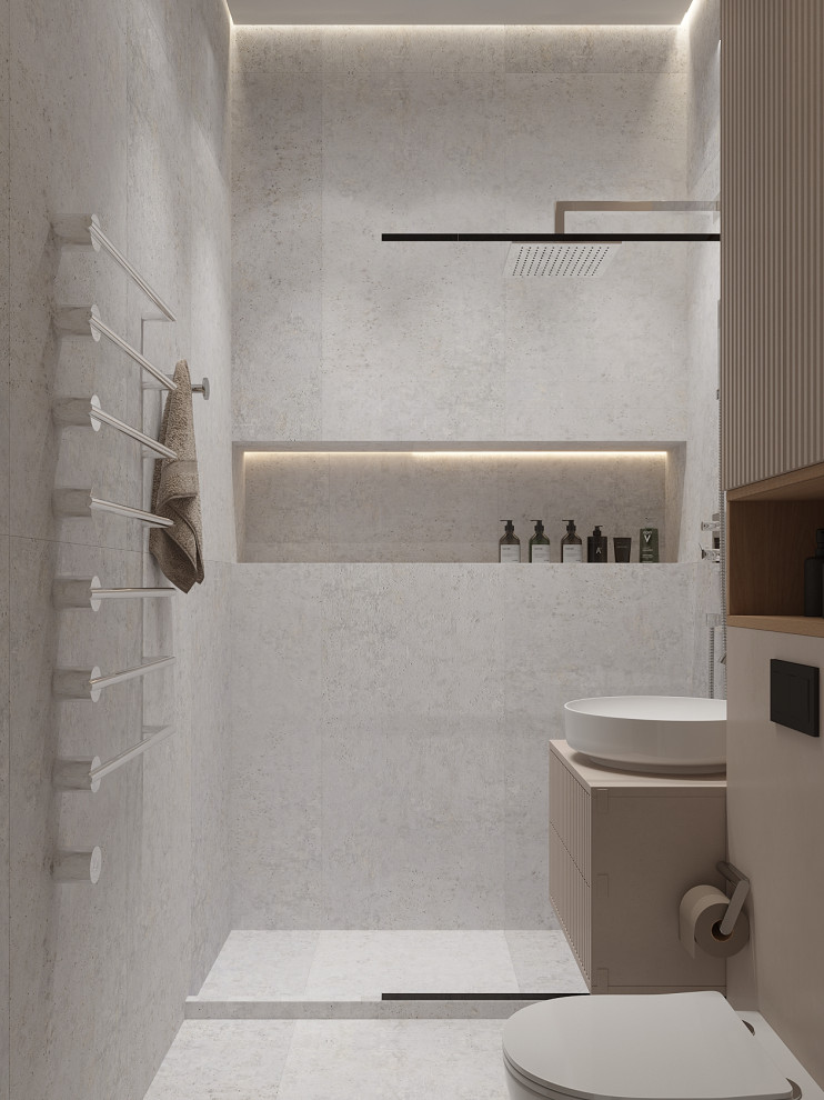 Санузел в стиле минимализм