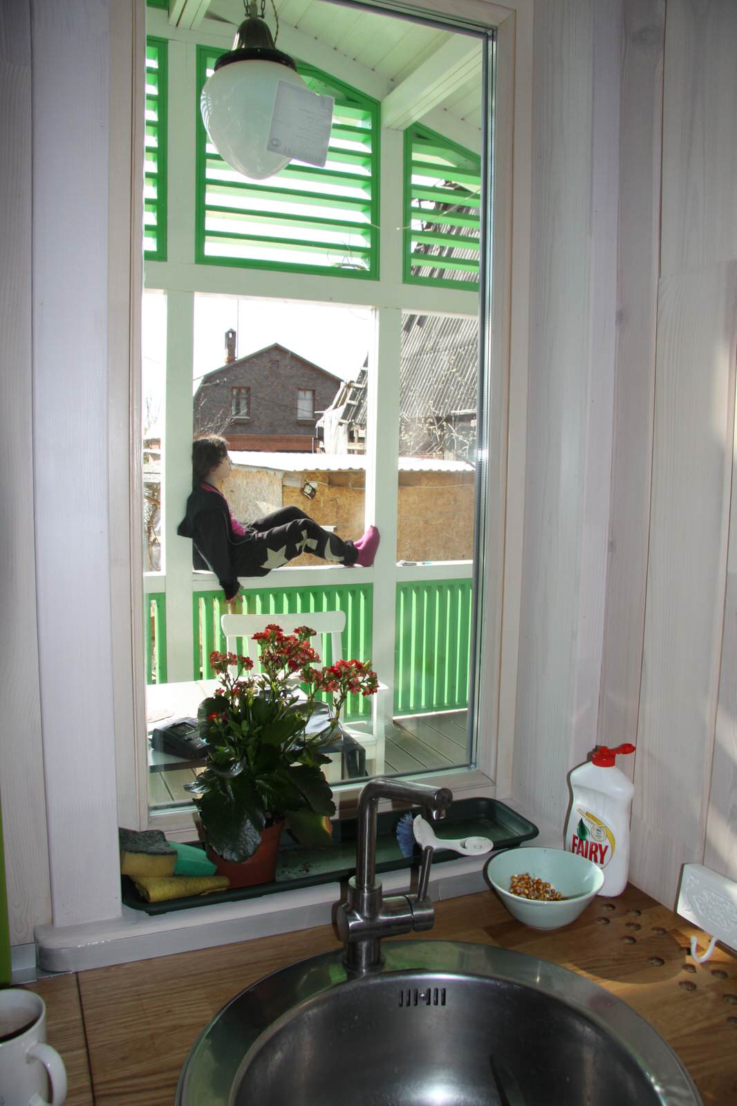 Дом с верандой каркасный 86м2