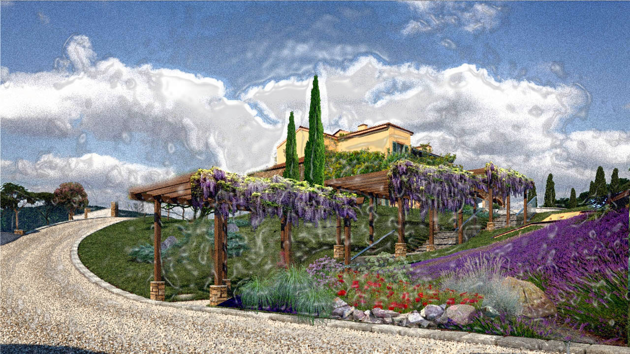 Обложка проекта: Усадьба в стиле прованс. Эскизы. Сложный рельеф