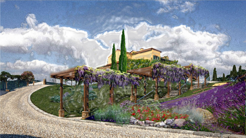 Обложка проекта: Усадьба в стиле прованс. Эскизы. Сложный рельеф