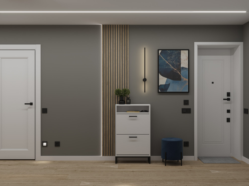 Визуализация дизайн-проекта квартиры 95 м кв, для пары с ребенком