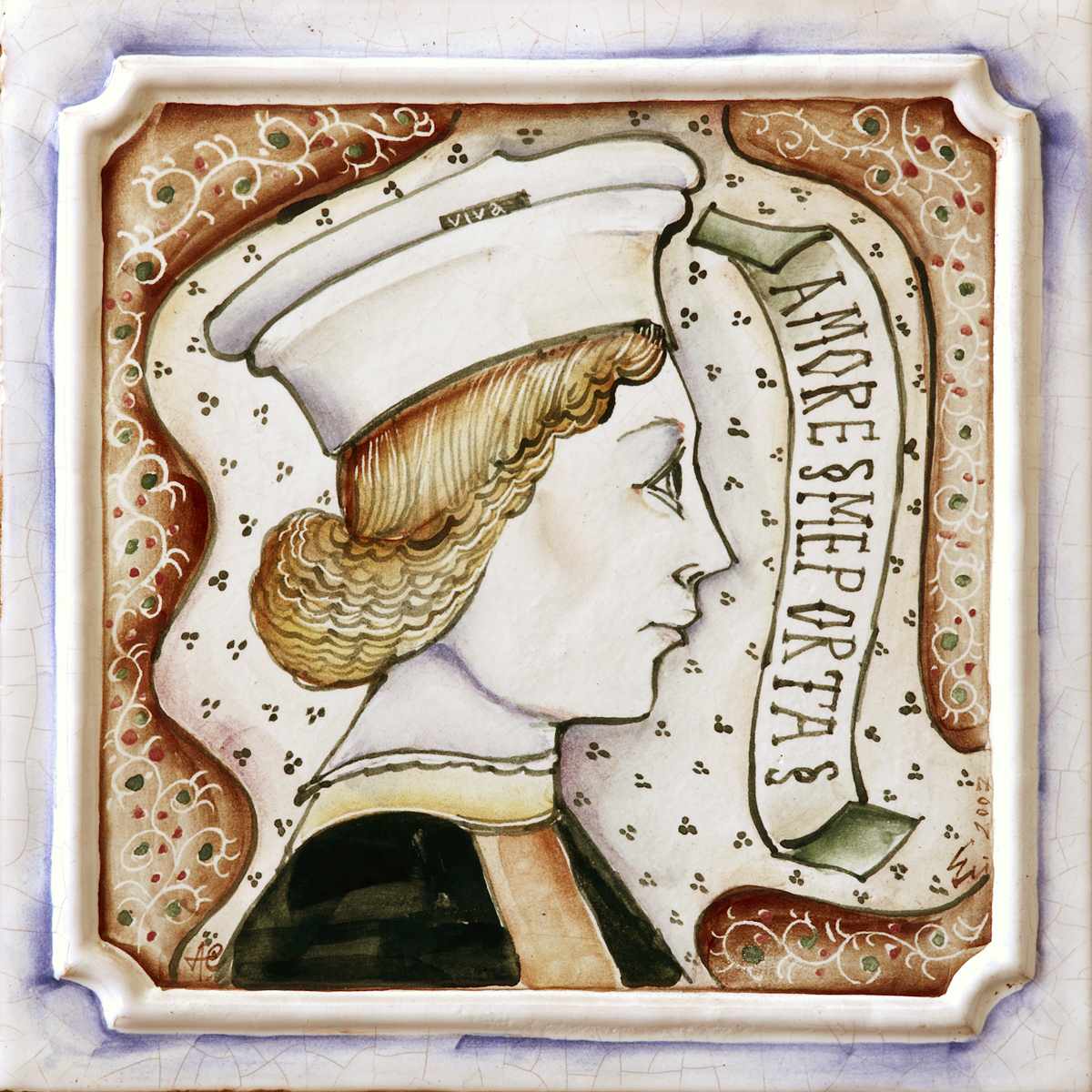 Камин "Лев св. Марка". Фрагмент - изразец.