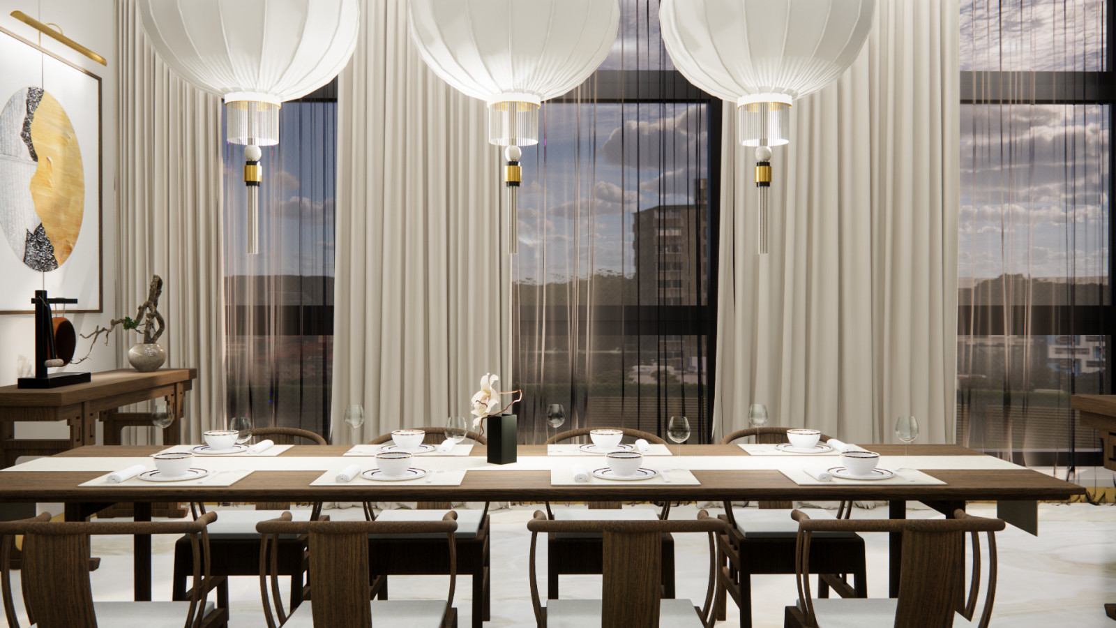 Визуализация проекта китайского ресторана