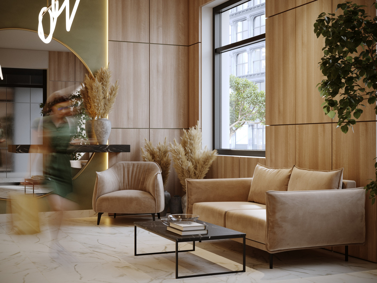 Дизайн интерьеров общественных пространств в ЖК «Новый город»