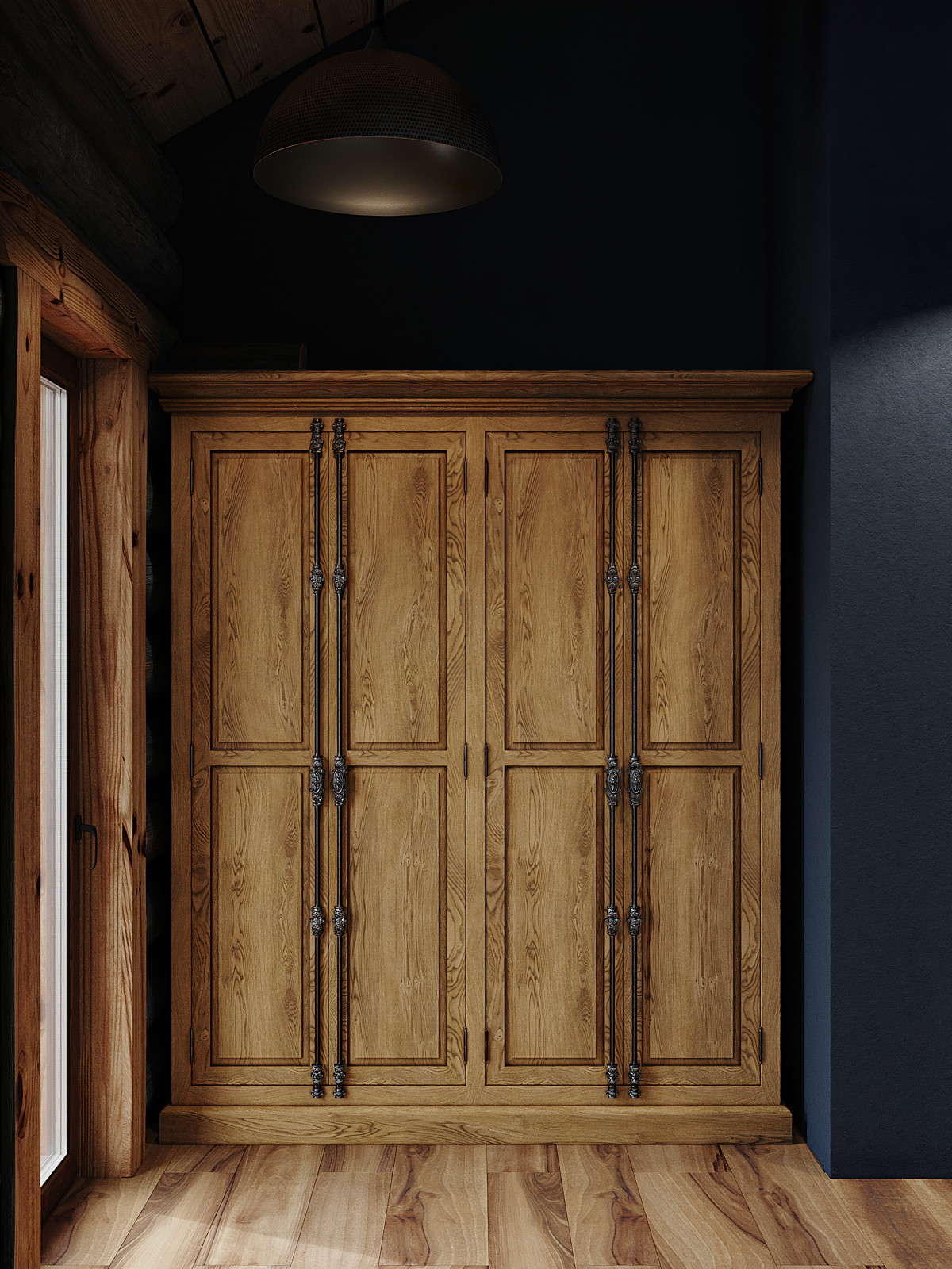 Дом из кело для рыбалки. Холл