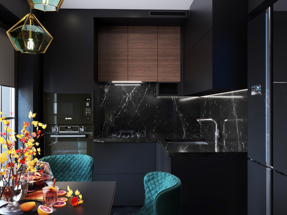 Квартира в черных тонах