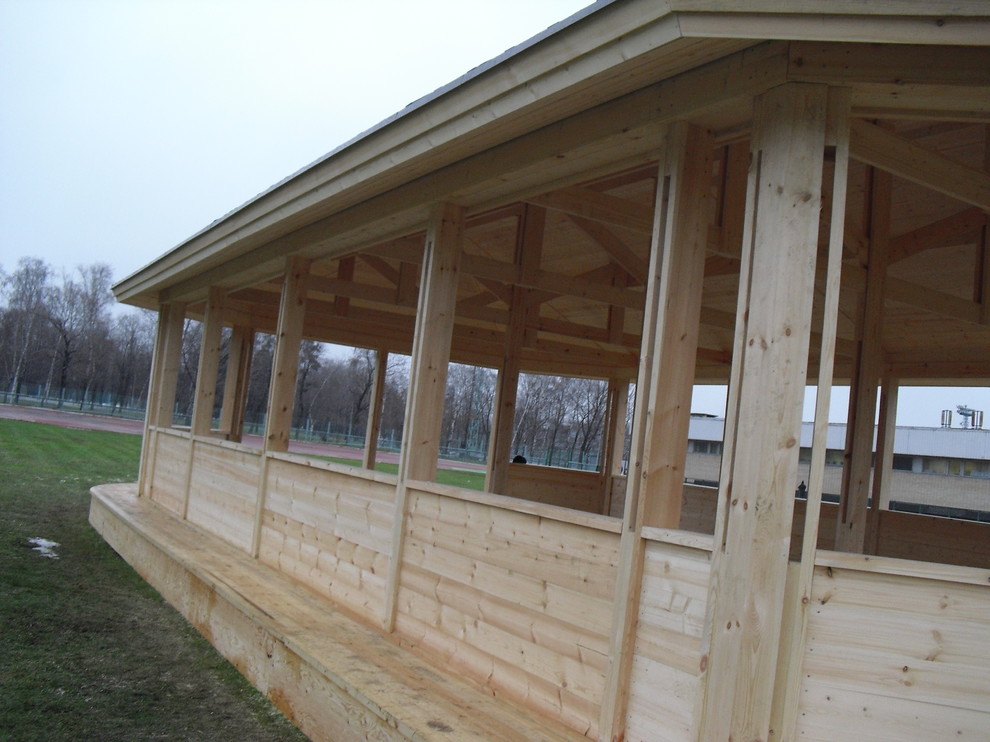 Кровля над бассейном (Фермы ножницы)