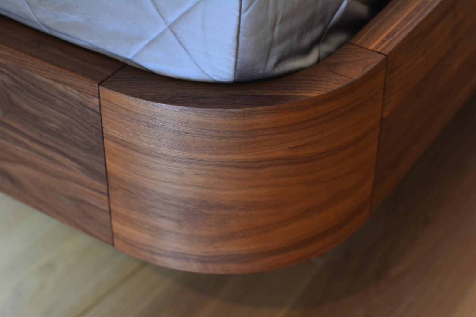 угловой элемент кровати, американский орех, масло