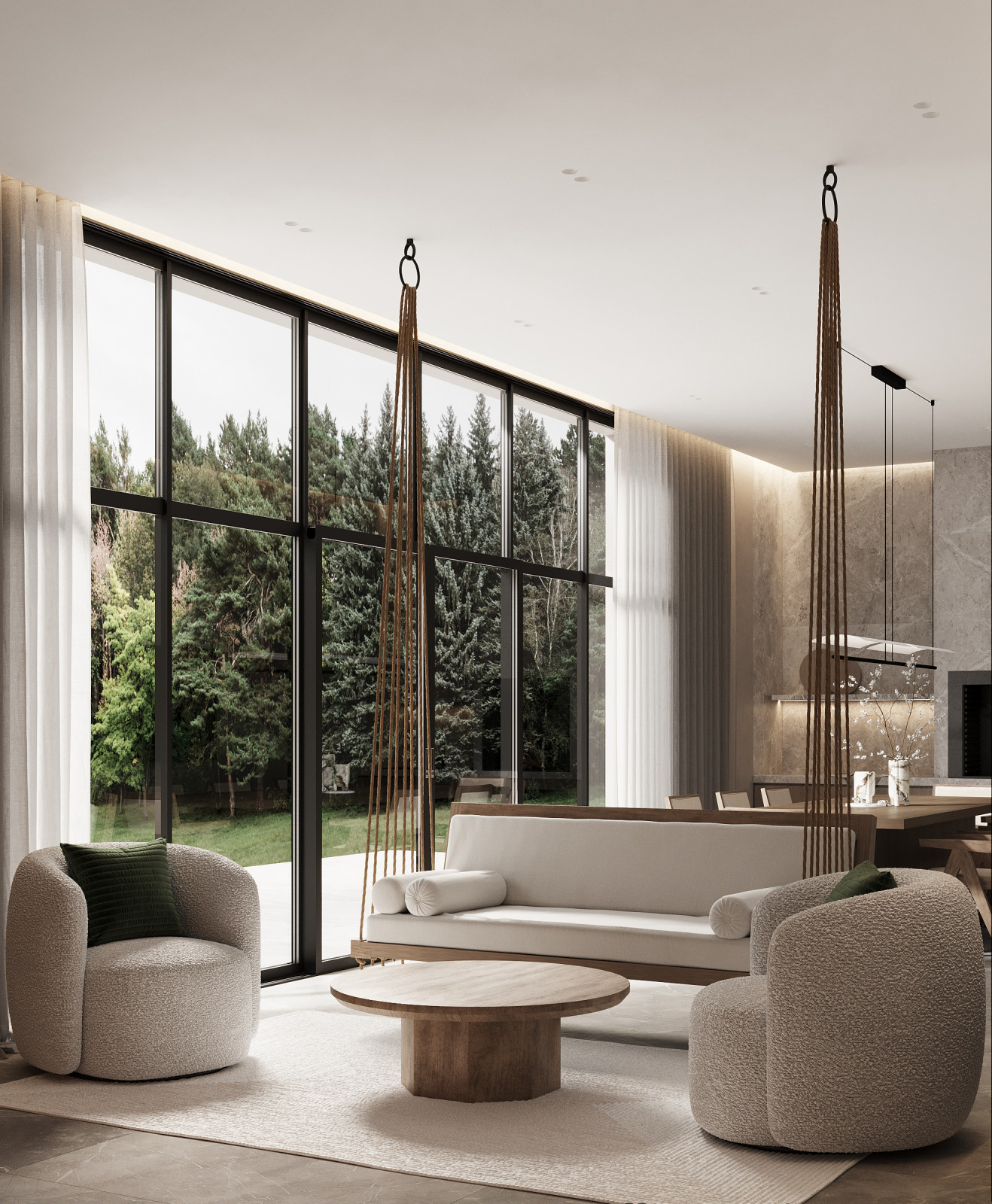 Проект интерьера для загородного дома в Липецке