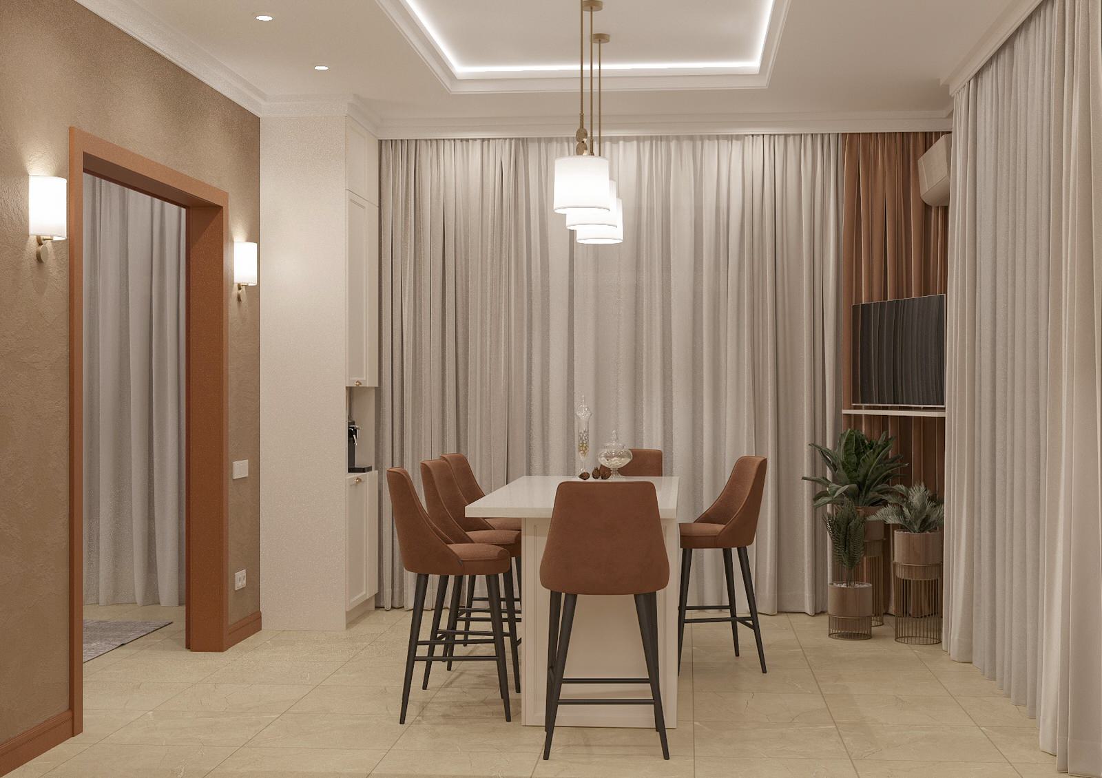 Интерьер гостиной загородного дома