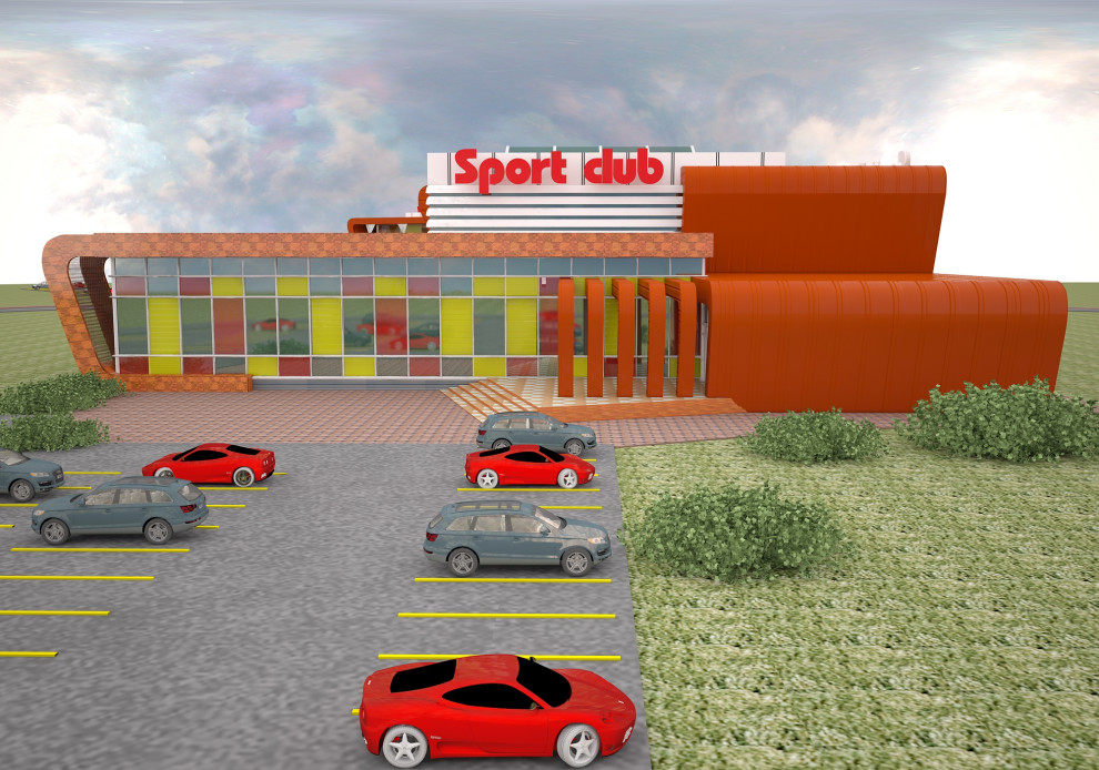 Архитектурный концепт центра семейного досуга и спорт клуба в городе Мелне