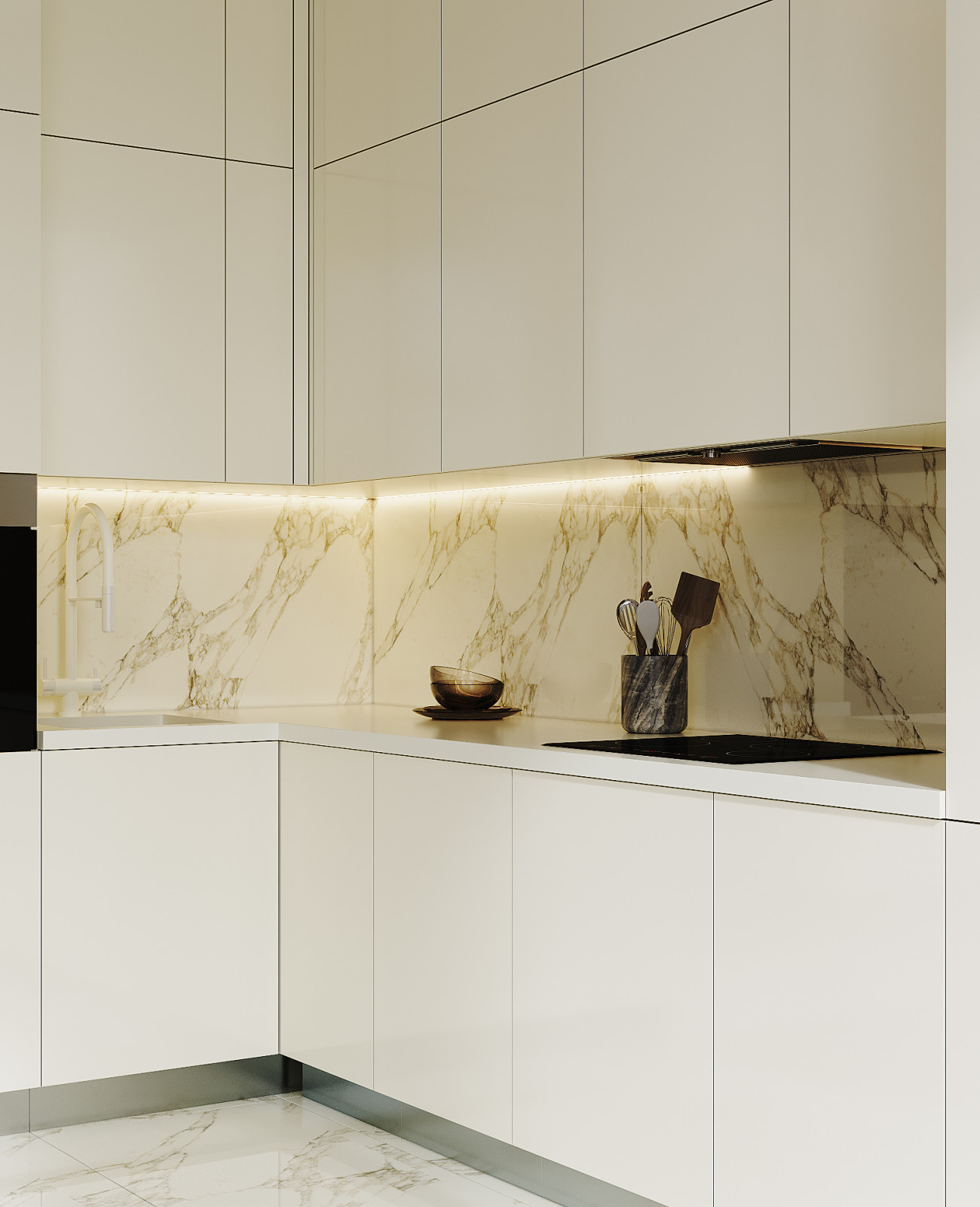 Кухня-гостинная современная классика