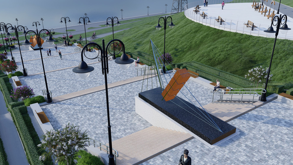 Реконструкция лестничного спуска к р.Волга в Комсомольско р-не, г.Тольятти