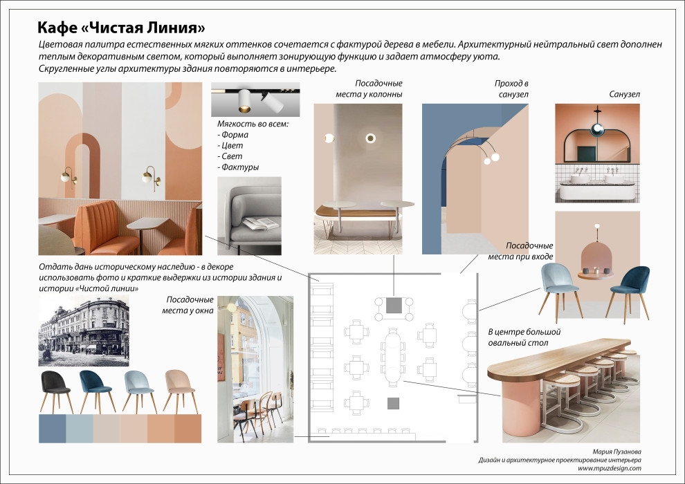 Обложка проекта: КАФЕ "ЧИСТАЯ ЛИНИЯ" (Концепция)