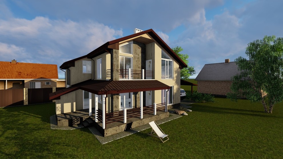 Обложка проекта: 3D-визуализация загородного дома