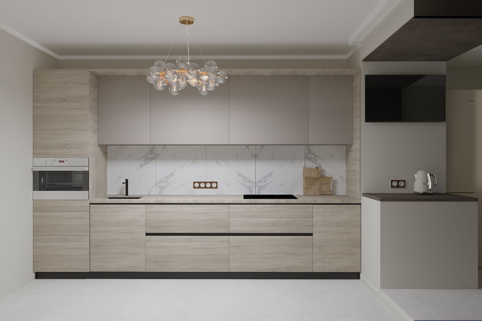 Кухня в оттенках капучино