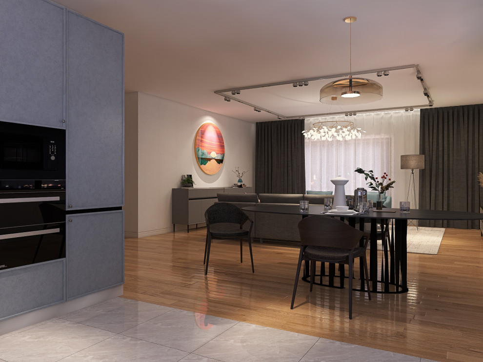 Кухня-гостиная в современном стиле