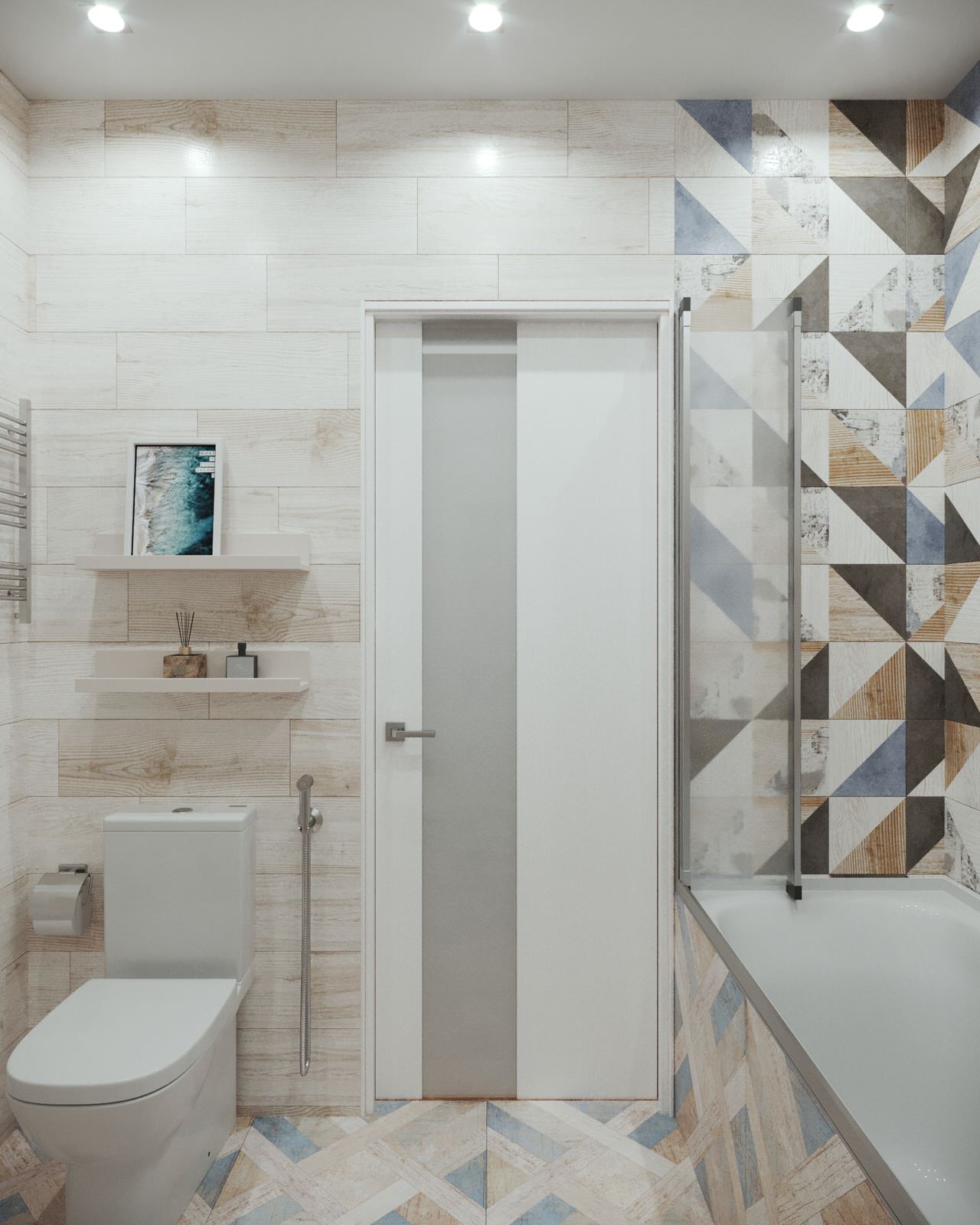 Проект интерьера двухкомнатной квартиры в стиле сканди