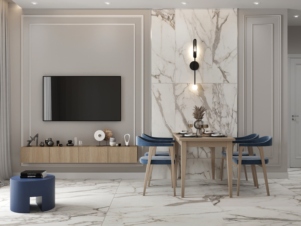 Дизайн интерьера квартиры в ЖК "Преображение" площадью 44 кв.м.