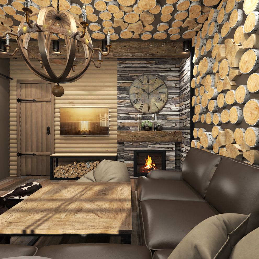 Интерьеры двухэтажной бани. Комната отдыха(вариант 2)