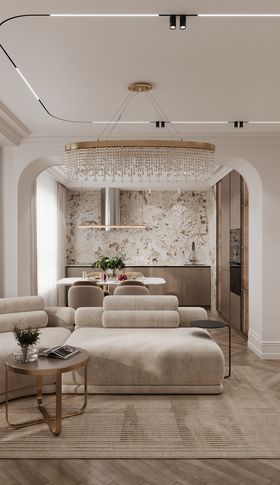 Проект 2-х комнатной квартиры в классическом стиле