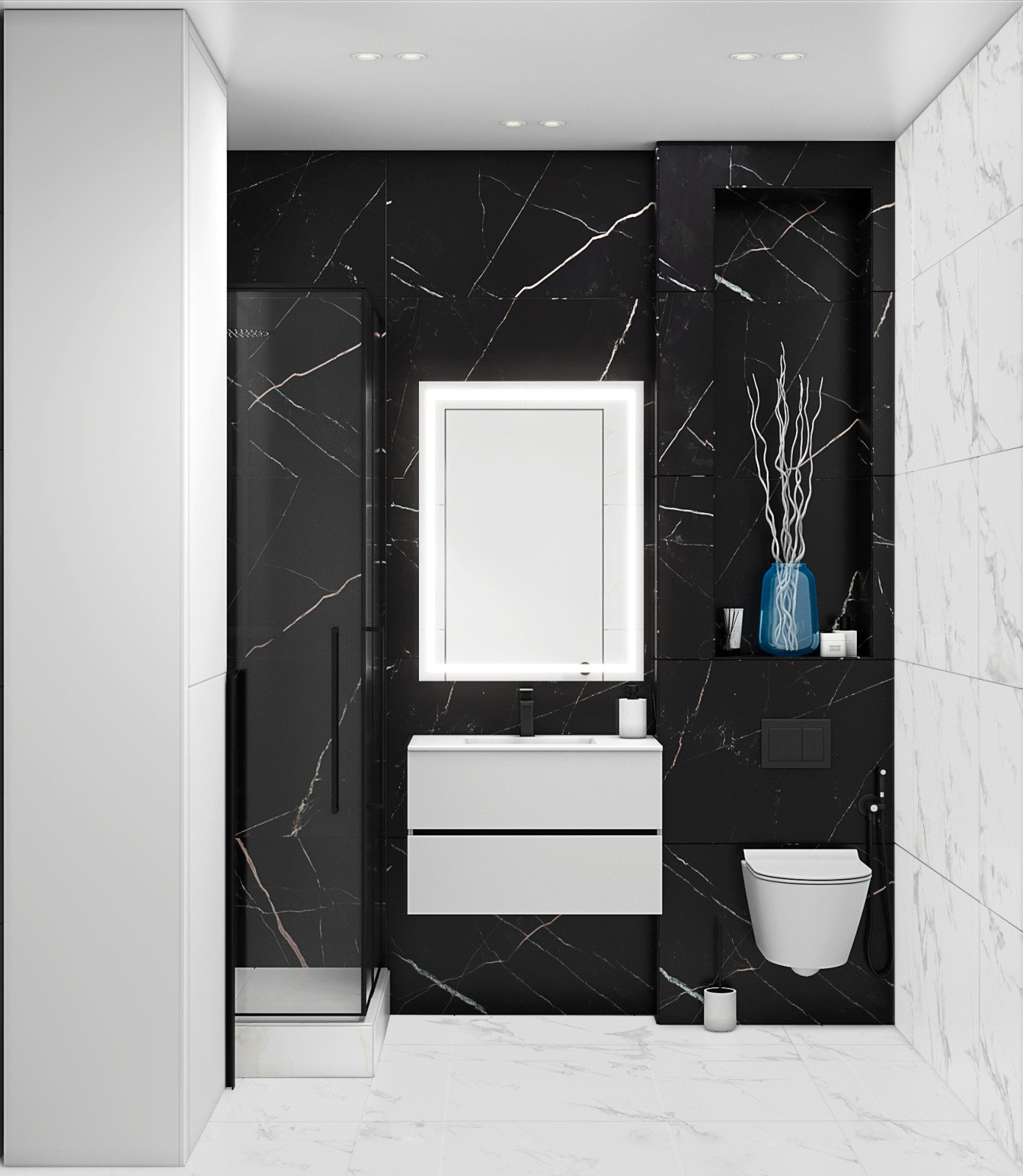 Проект для молодой девушки Москва " Оттенки синего"