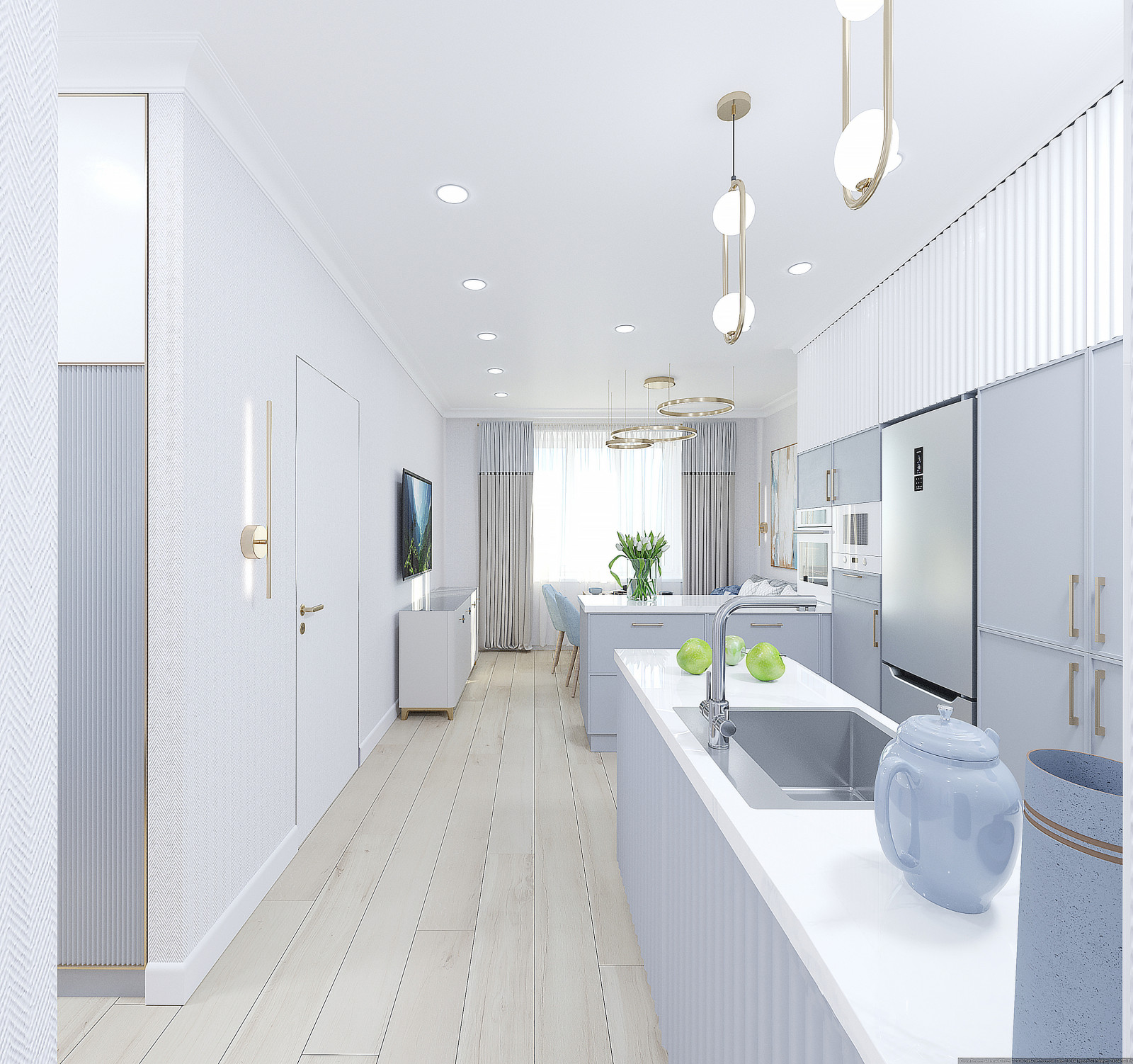 В голубой дымке