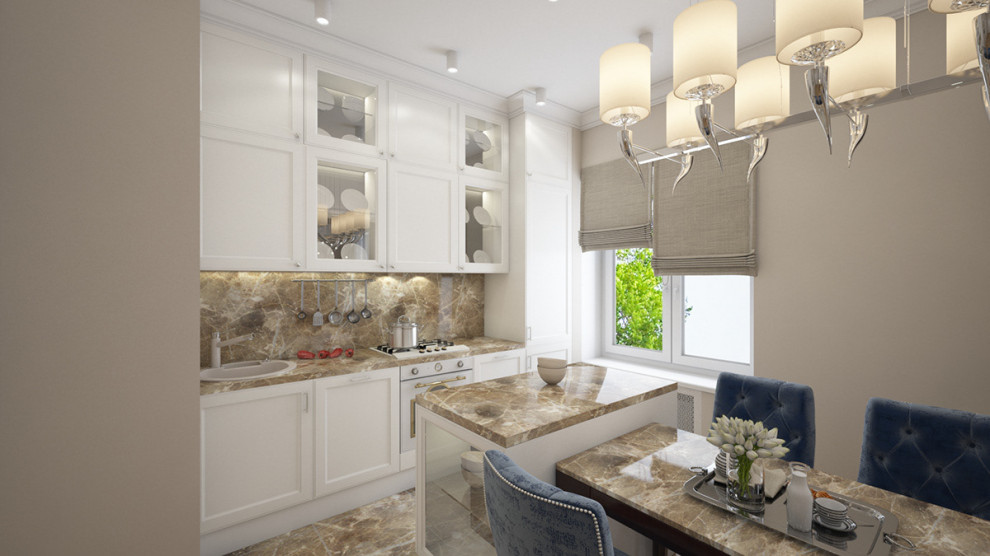 Дизайн-проект квартиры Кутузовский просп. 75 м2 (Современная классика)