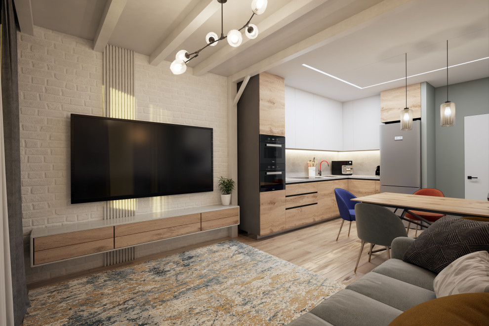 Квартира в стиле "лёгкий лофт". 70 кв.м.