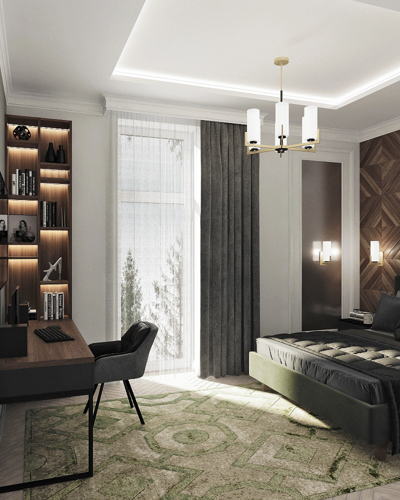 Двухэтажный дом в современной классике