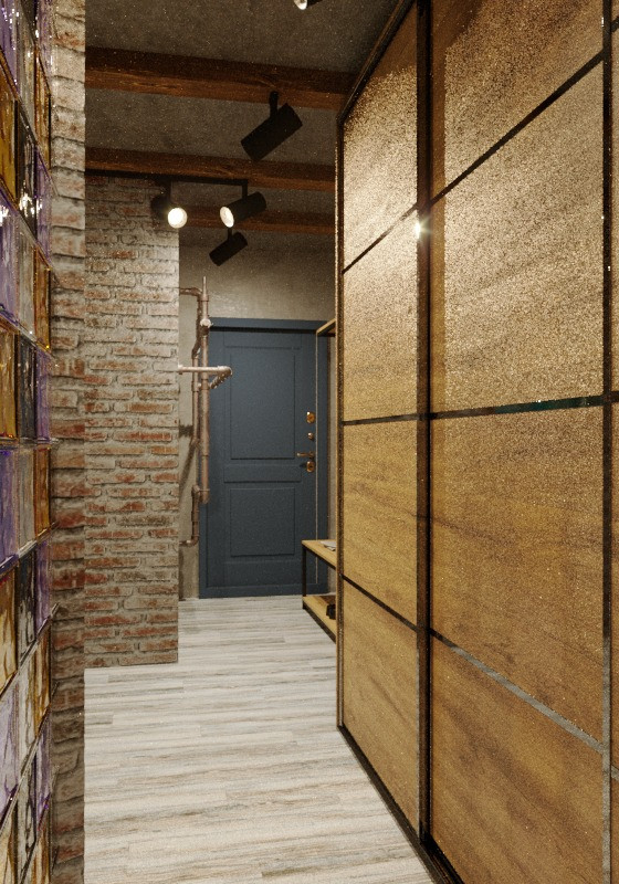 Проект однокомнатной квартиры в стиле лофт