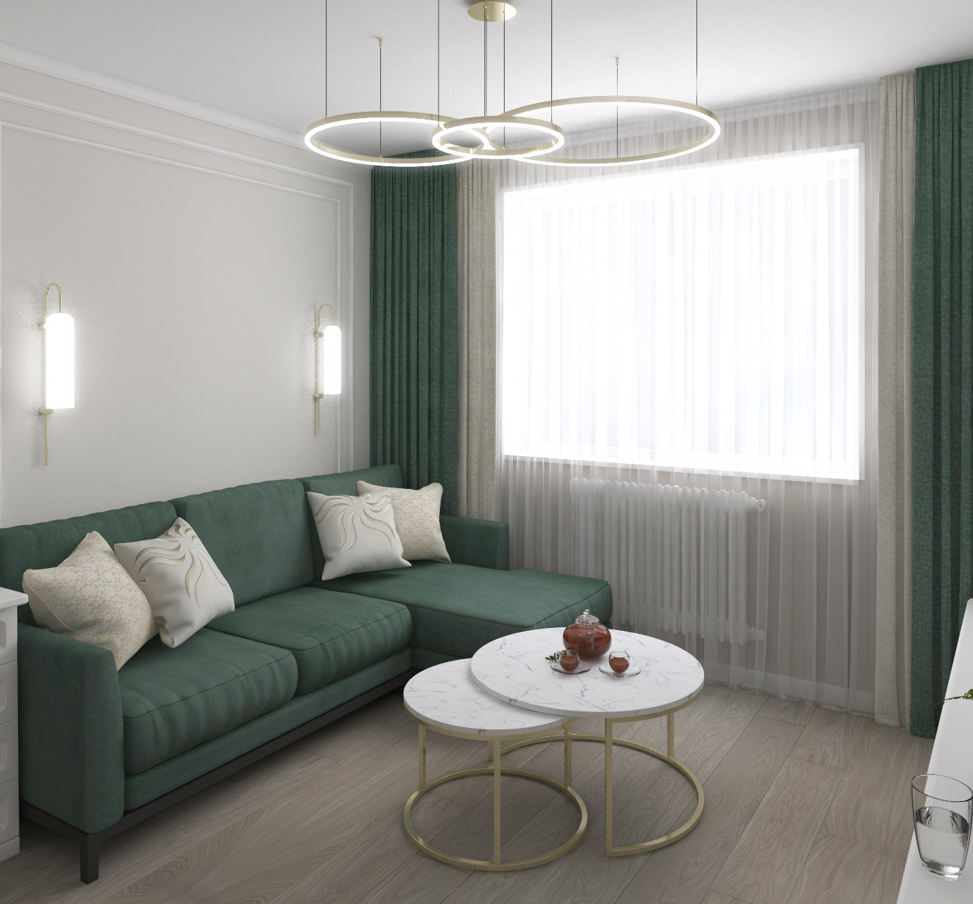 Дизайн квартиры "Золотая линия"