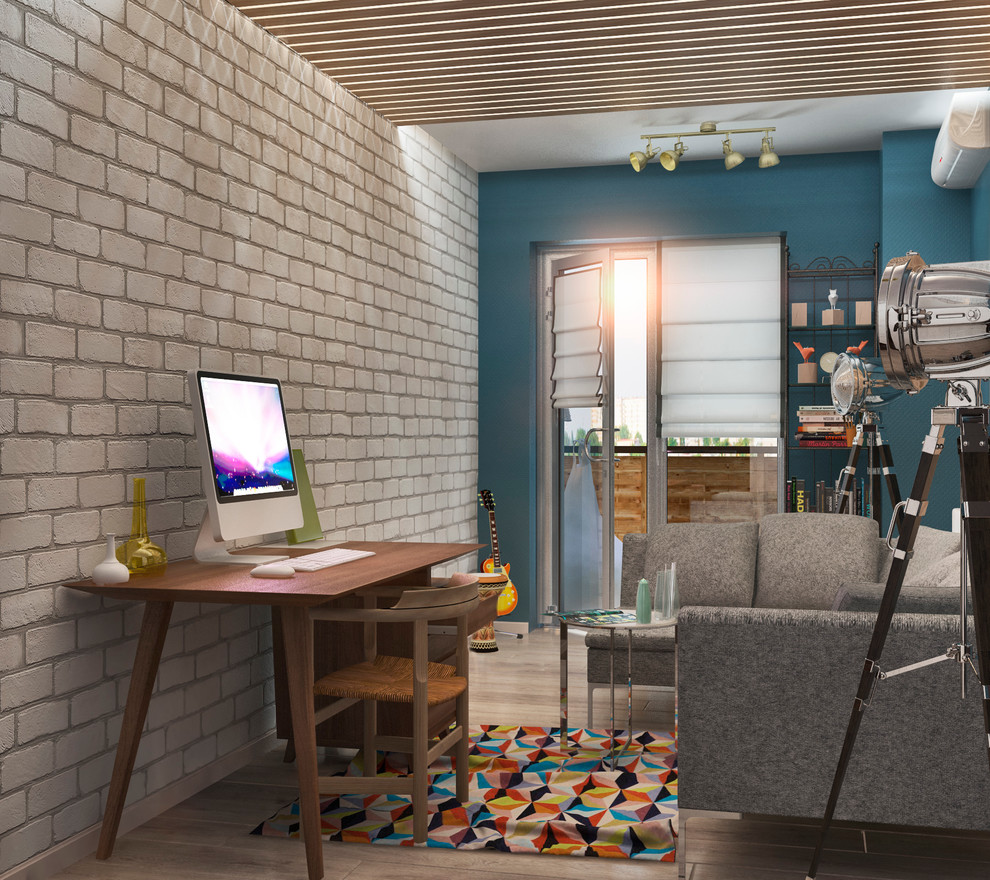 Интерьер трёхкомнатной квартиры. Лофт.